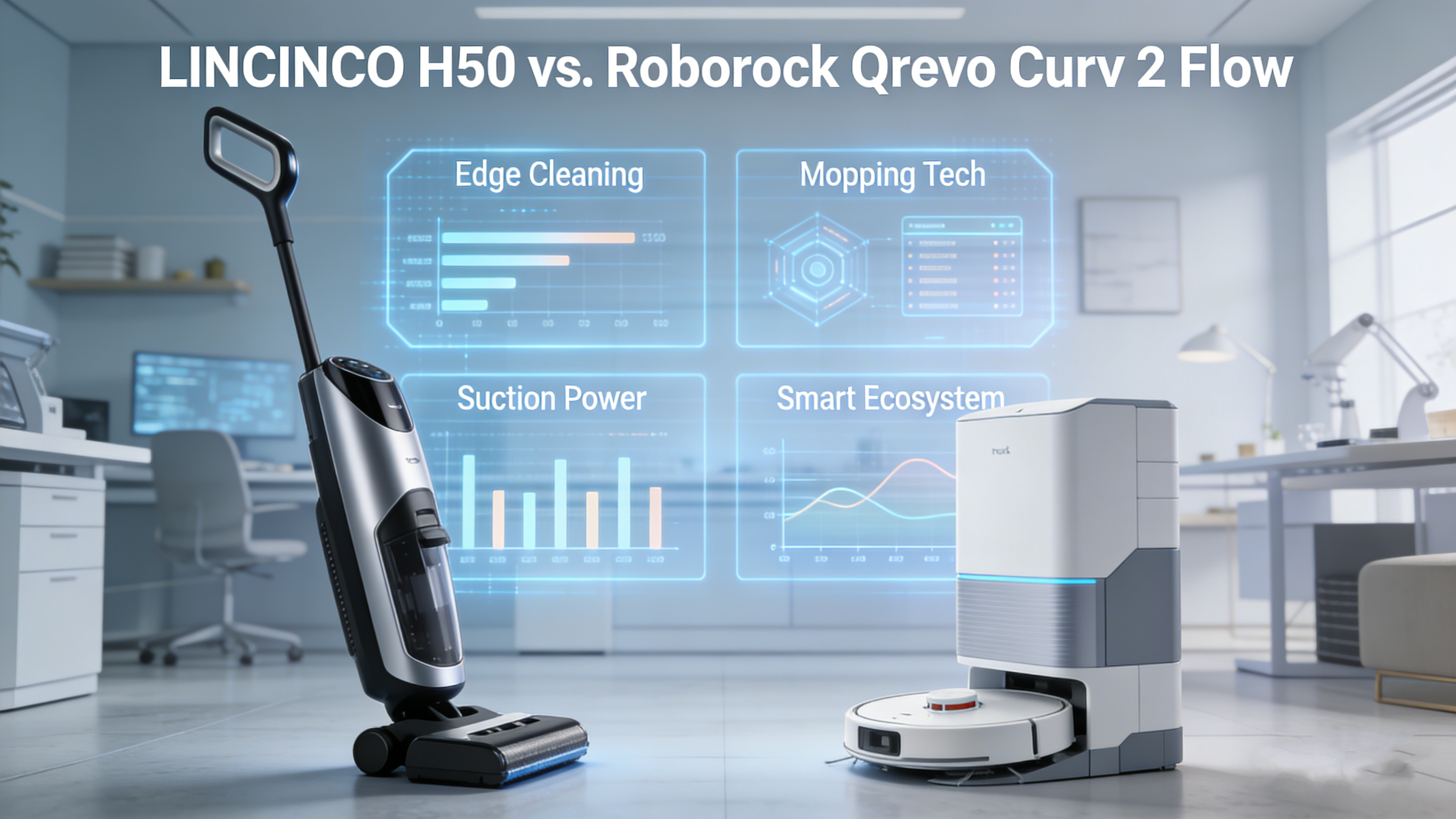 LINCINCO H50 مقابل Roborock Qrevo Curv 2 Flow